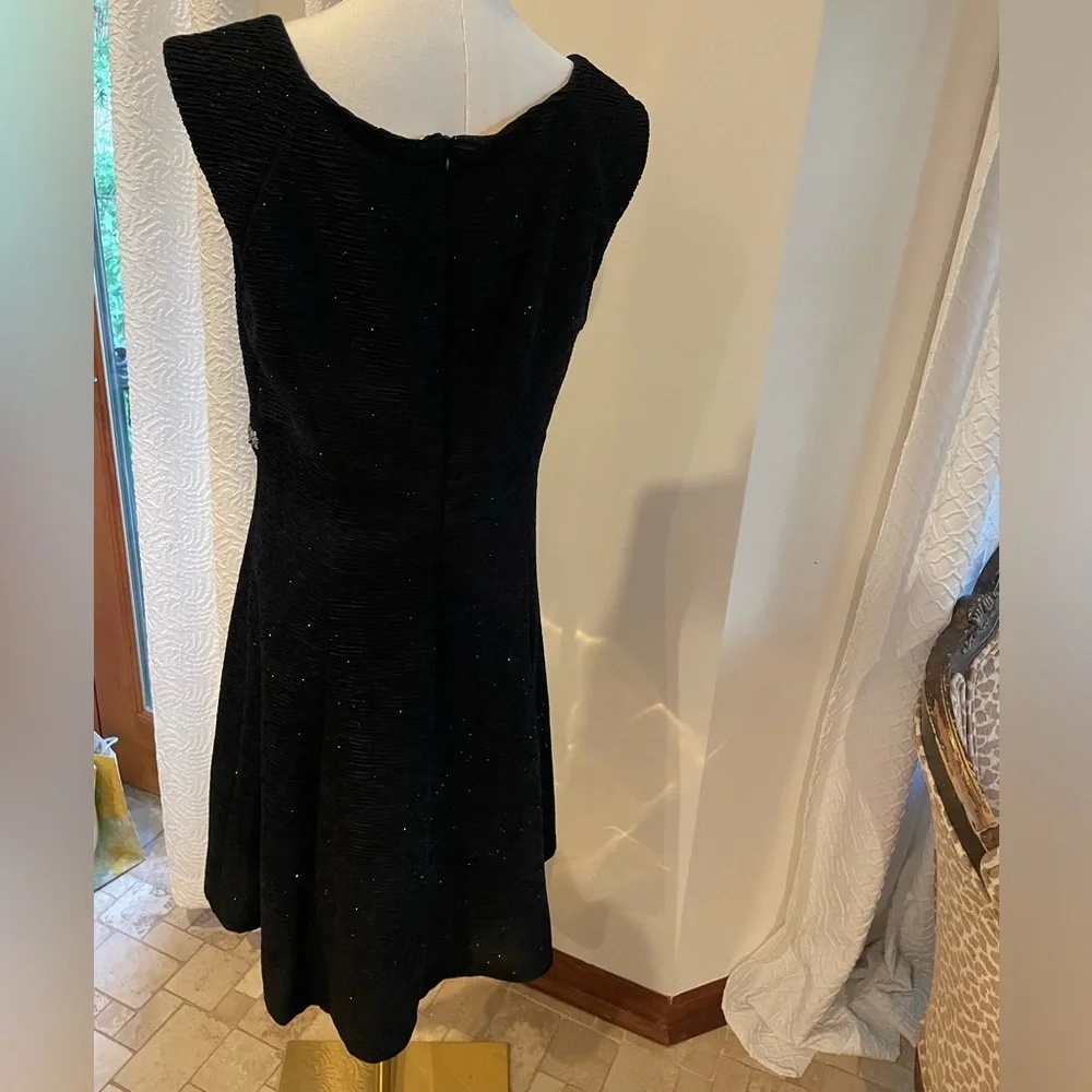 Scarlett Elegant Black Sleeveless Rhinestone Glitter Dress EUC  12 - Picture 6 of 6